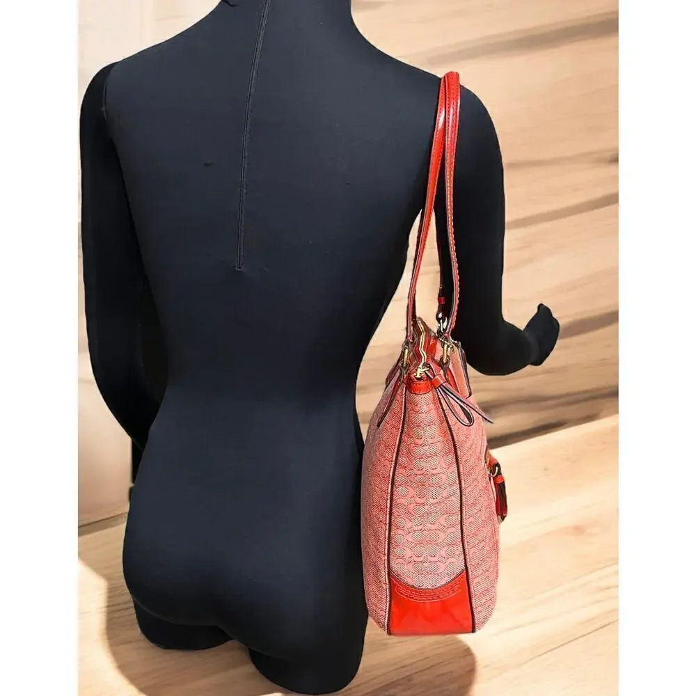 Coach 25051 Poppy Signature C Oxford Small Tote Bag